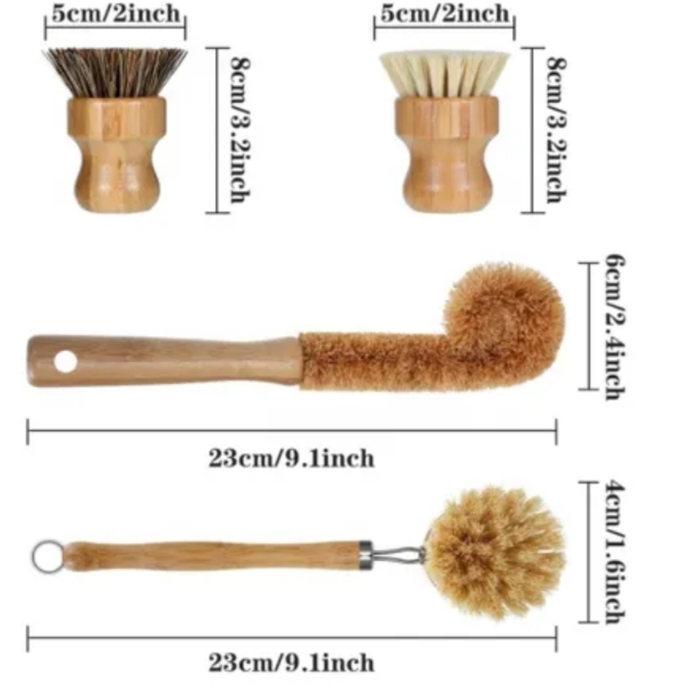 100% All Natural Bamboo Dish Brush SET - Picture 13 of 13